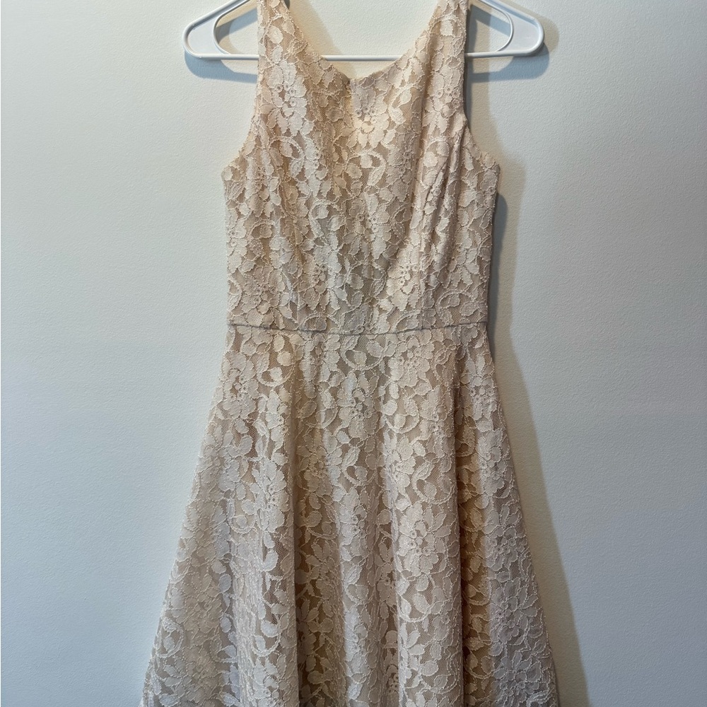 Speechless Cream Lace Mini Dress